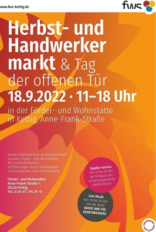 Plakat Herbstmarkt mit Informationen